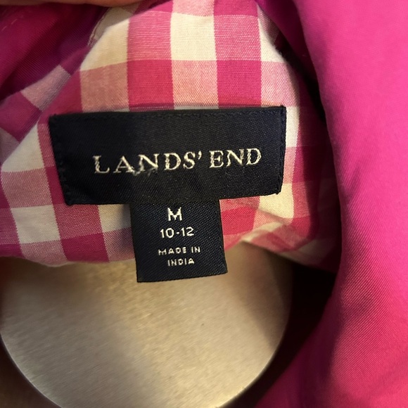 Lands' End Raspberry Pink Trench Coat - Picture 7 of 8